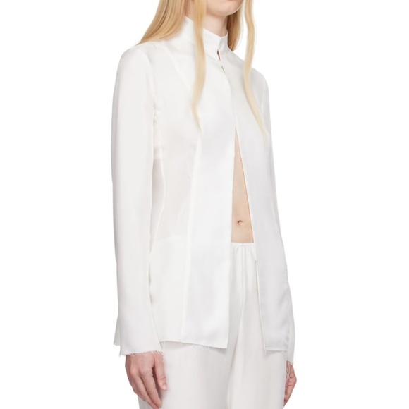 Colleen Allen Silk Turtleneck Button-Up - Picture 2 of 3